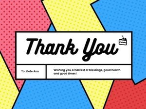 thanks, happy, life, Colorful Thank You Card Template