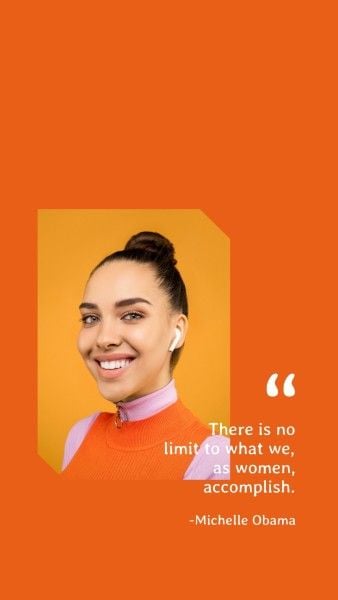 Orange Background Of Smile Quote Instagram Story