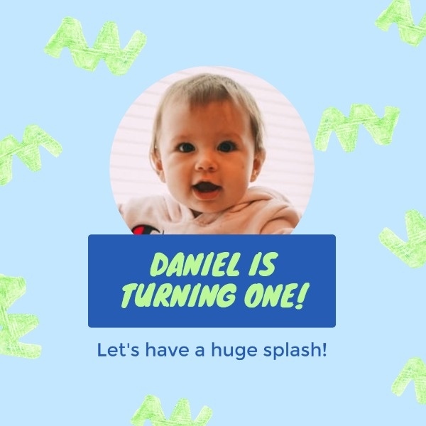 Daniel's 1st Birthday Party Instagram Post