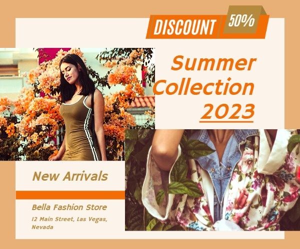 new arrivals, discount, business, Summer Sales Large Rectangle Template