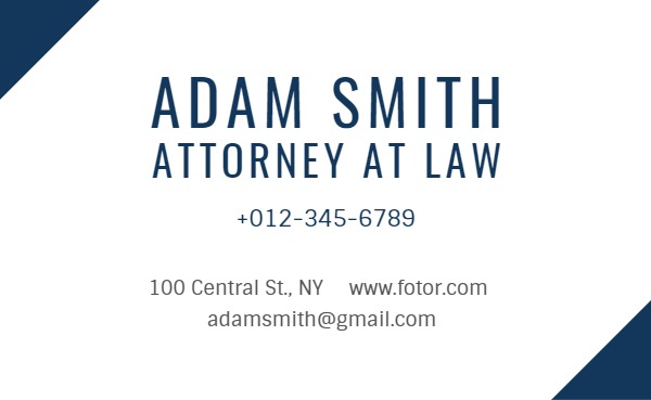 Morgan Law Firm Business Card