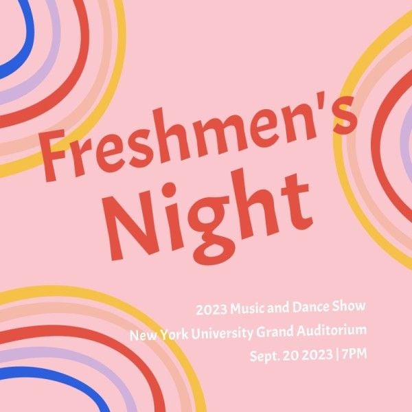 concert, kids, music, Freshmen's Night Instagram Post Template