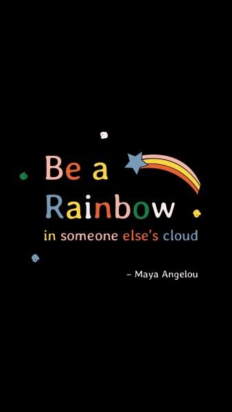 cloud, wallpaper, life, Rainbow Quote Instagram Story Template