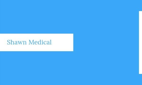 白色和蓝色极简主义医疗护理 英文名片