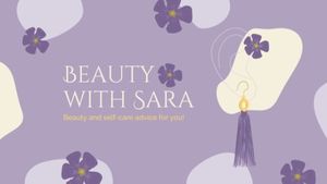 flower, vlog, banner, Purple Fashionista Channel Youtube Channel Art Template