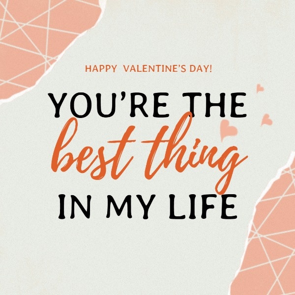 White And Orange Valentine's Day Confession Instagram Post