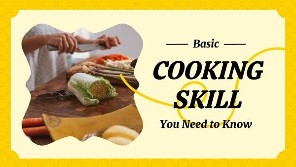 instruction, life, classic, Yellow Cooking Skill And Baking Tips Youtube Thumbnail Template