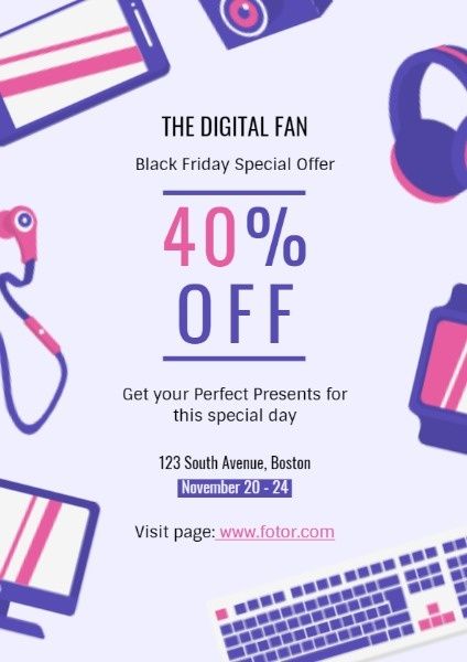 digital, business, electronic product, Black Friday Sale Flyer Template