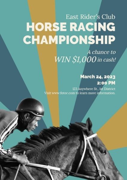 Horse Riding Tournament Poster