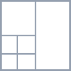 six, picture container, Blank 6 Grids Collage Classic Collage Template