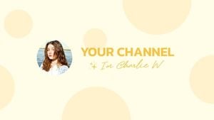 personal, vlogger, lifestyle, Yellow Geometric Simple YouTube Banner Youtube Channel Art Template