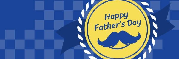 Happy Father's Day Blue Twitter Cover