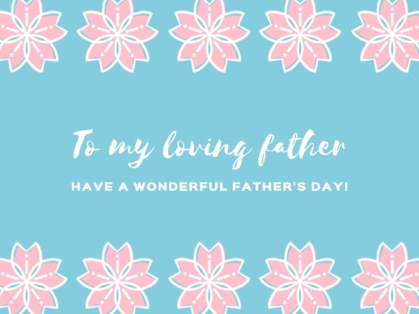 Loving father Card