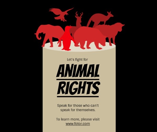 Animal Silhouette Animal Rights Facebook Post