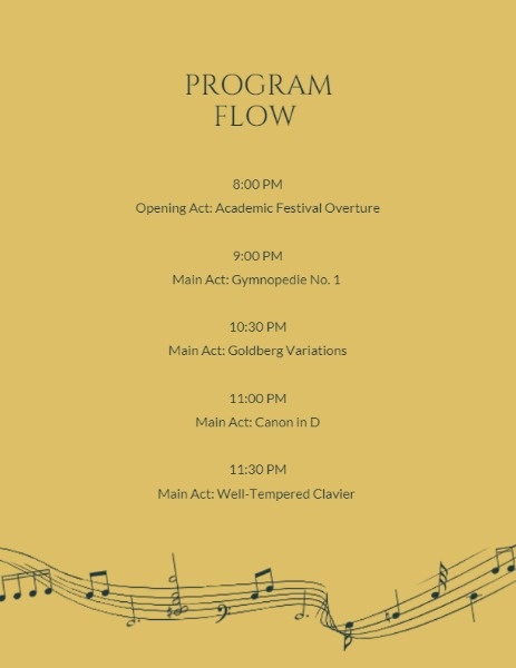 经典音乐节 流程单