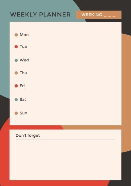 to do list, schedule, organize, Weekly Planner Template