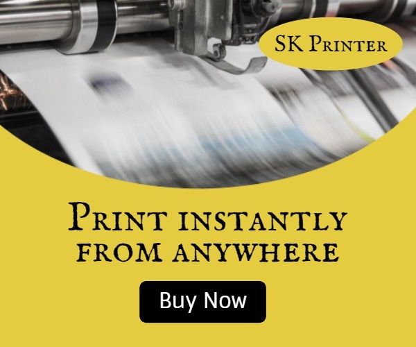 electronics, service, printing, Print Machine Banner Ads Medium Rectangle Template