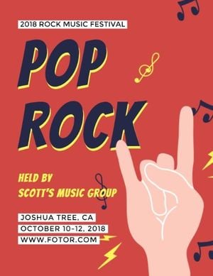 Pop Rock Music Festival Program