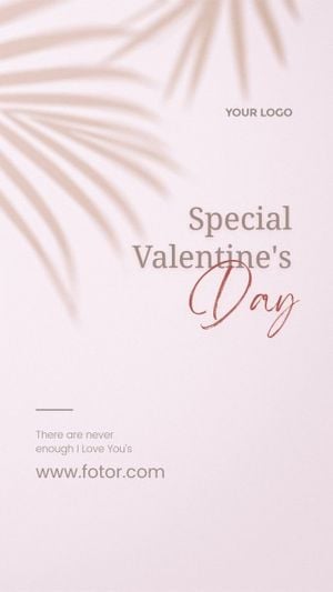love, illustration, life, Pink Happy Valentines Day Instagram Story Template