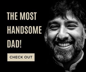 dad, thanks, thank you, Handsome Father's Day Facebook Post Template