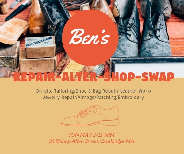Orange Shoe Repair Store Facebook Post