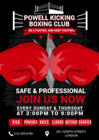 boxing gloves, pentastar, brick walls, Boxing Competition Posters Poster Template