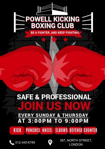 Boxing Competition Poster