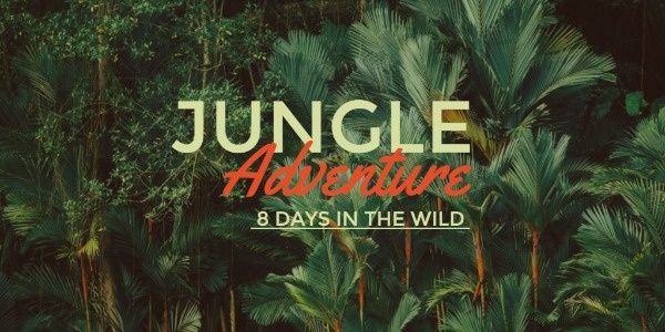 forest, green, wild, Jungle Adventure Twitter Post Template