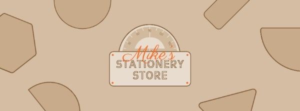 shop, sale, brand, Stationery Store Facebook Cover Template