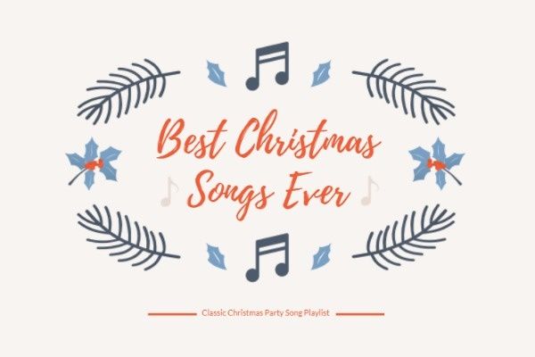 music, merry christmas, holiday, Best Christmas Song Blog Title Template
