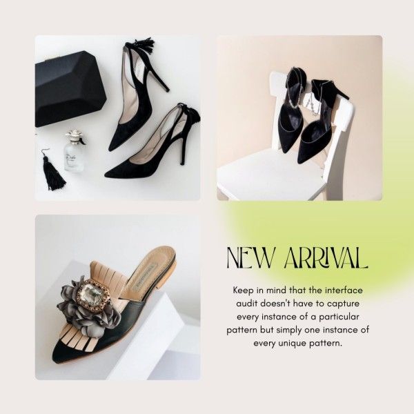 new arrival, social media, new collection, Simple Fashion Branding Shoes Black Friday Instagram Post Template