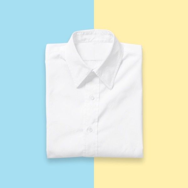 イエロー&ブルー シンプルシャツ 製品写真