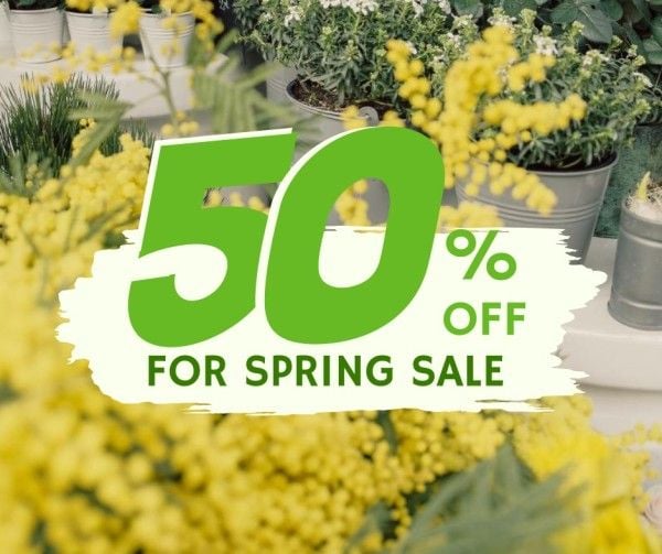 promotion, spring sale, spring, Gold Flower Black Friday Sale Facebook Post Template
