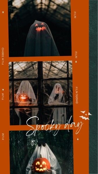 horror, fun, life, Spooky Halloween Photo Collage Instagram Story Template