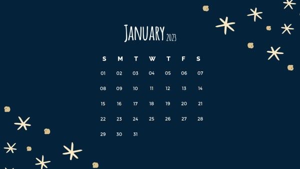 date, january, monthly, Star Calendar Template