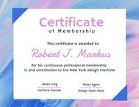 Marbling  Membership Certificate