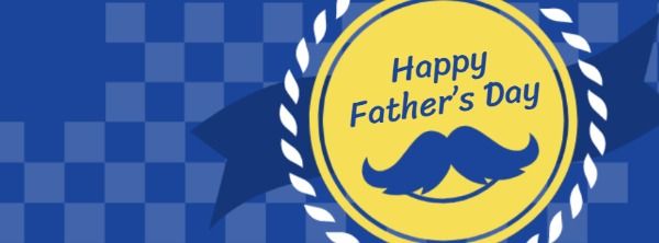 greeting, celebrate, celebration, Happy Father's Day Blue Facebook Cover Template