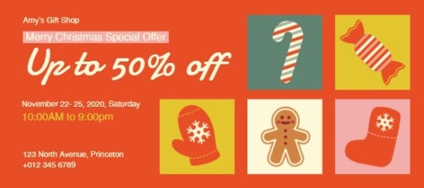 Vente de cadeaux de Noël