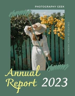 Deep Green Beautiful Scenery Annual Report Report