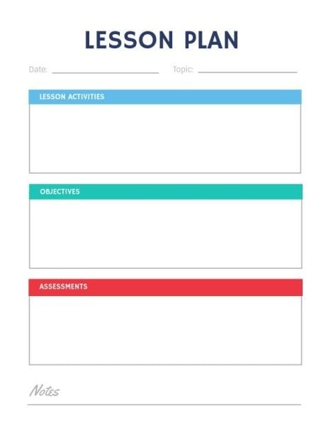 business, student, school, Simple Lesson Plan Template