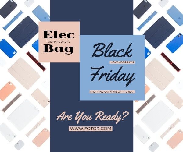 discount, electronic product, event, Electric Product Black Friday Sale Large Rectangle Template