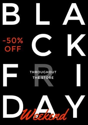 business, discount, holiday, Black Friday Weekend Sale Promotion Poster Template