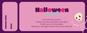 festival, holiday, life, Pink Halloween Restaurant Sale Ticket Template