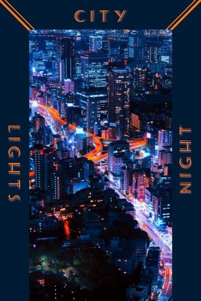 life, dark, building, City Night Lights Pinterest Post Template
