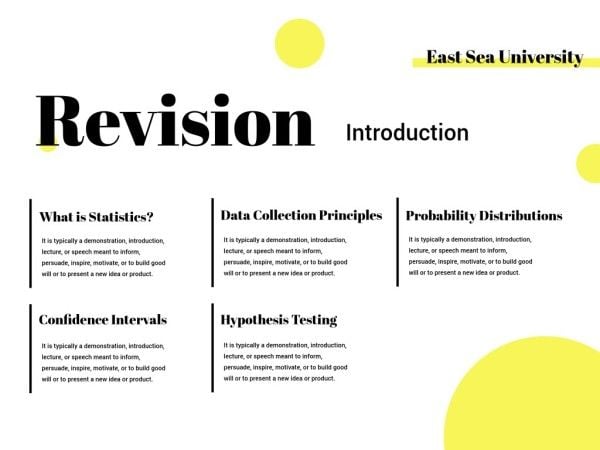 designer,  designers,  graphic design, White And Yellow Statistics Lesson  Presentation 4:3 Template