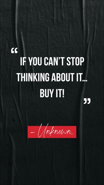 Black Buying Shopping Quote Instagram Story