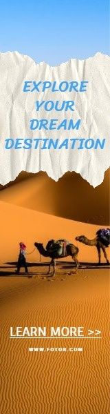砂漠旅行オンライン広告 ワイド スカイスクレイパー