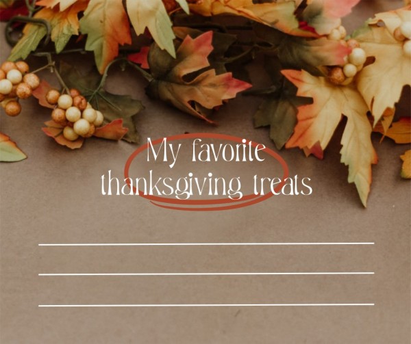 My Favorite Thanksgiving  Treats Facebook帖子