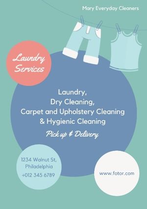 service, laundry service, clean, Laundry Store Poster Template