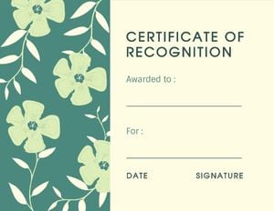 official, office, prize, Recognition Certificate Template
